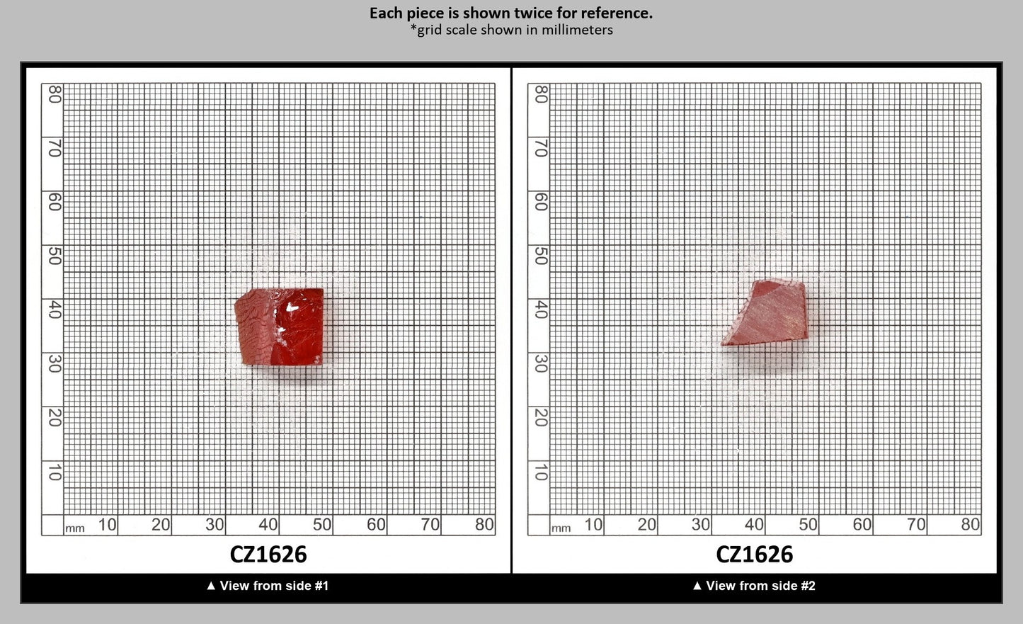 Dark Red Cubic Zirconia Faceting Rough for Gem Cutting - Various Sizes : CZ1626