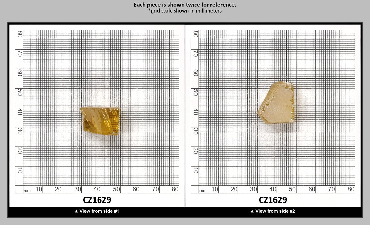 Golden Yellow Cubic Zirconia Faceting Rough for Gem Cutting - Various Sizes : CZ1629