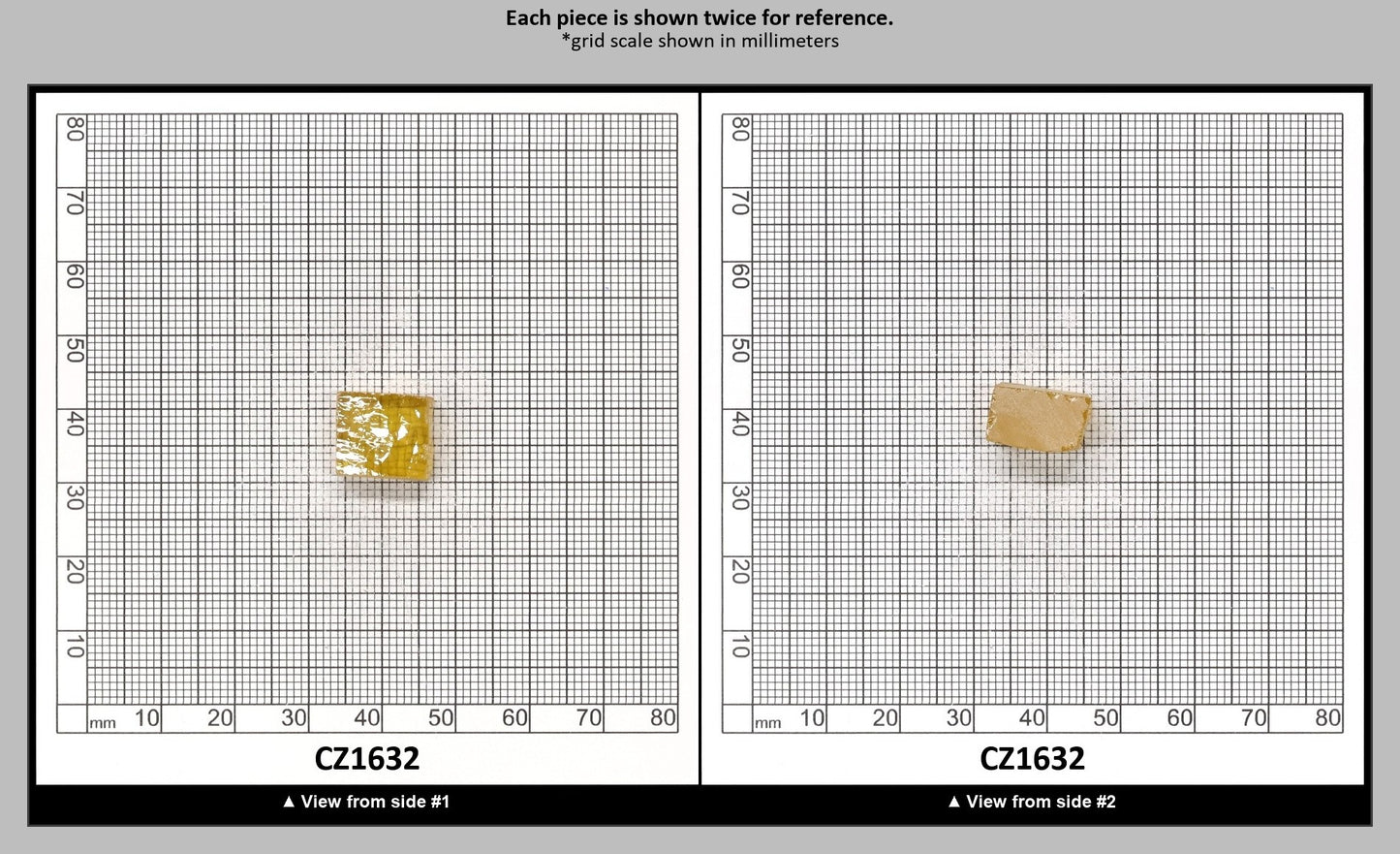 Golden Yellow Cubic Zirconia Faceting Rough for Gem Cutting - Various Sizes : CZ1632