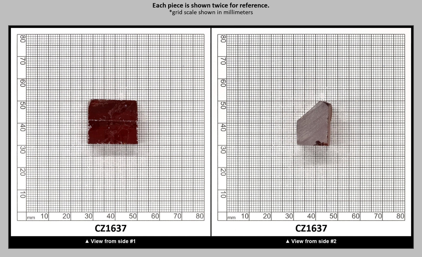 Garnet Cubic Zirconia Faceting Rough for Gem Cutting - Various Sizes : CZ1637