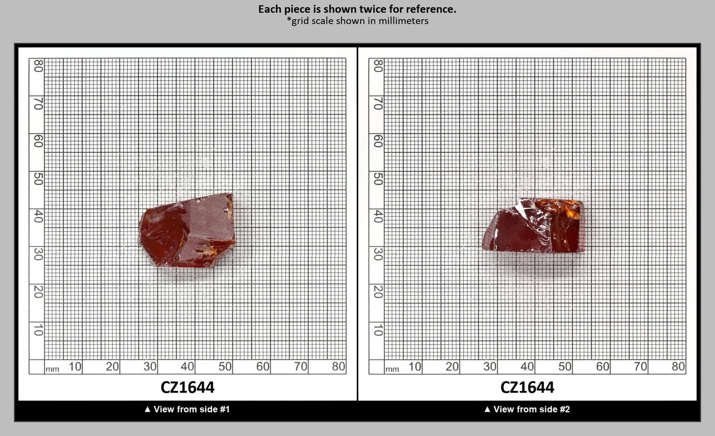 Garnet Cubic Zirconia Faceting Rough for Gem Cutting - Various Sizes : CZ1644