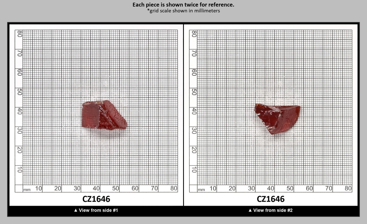 Garnet Cubic Zirconia Faceting Rough for Gem Cutting - Various Sizes : CZ1646