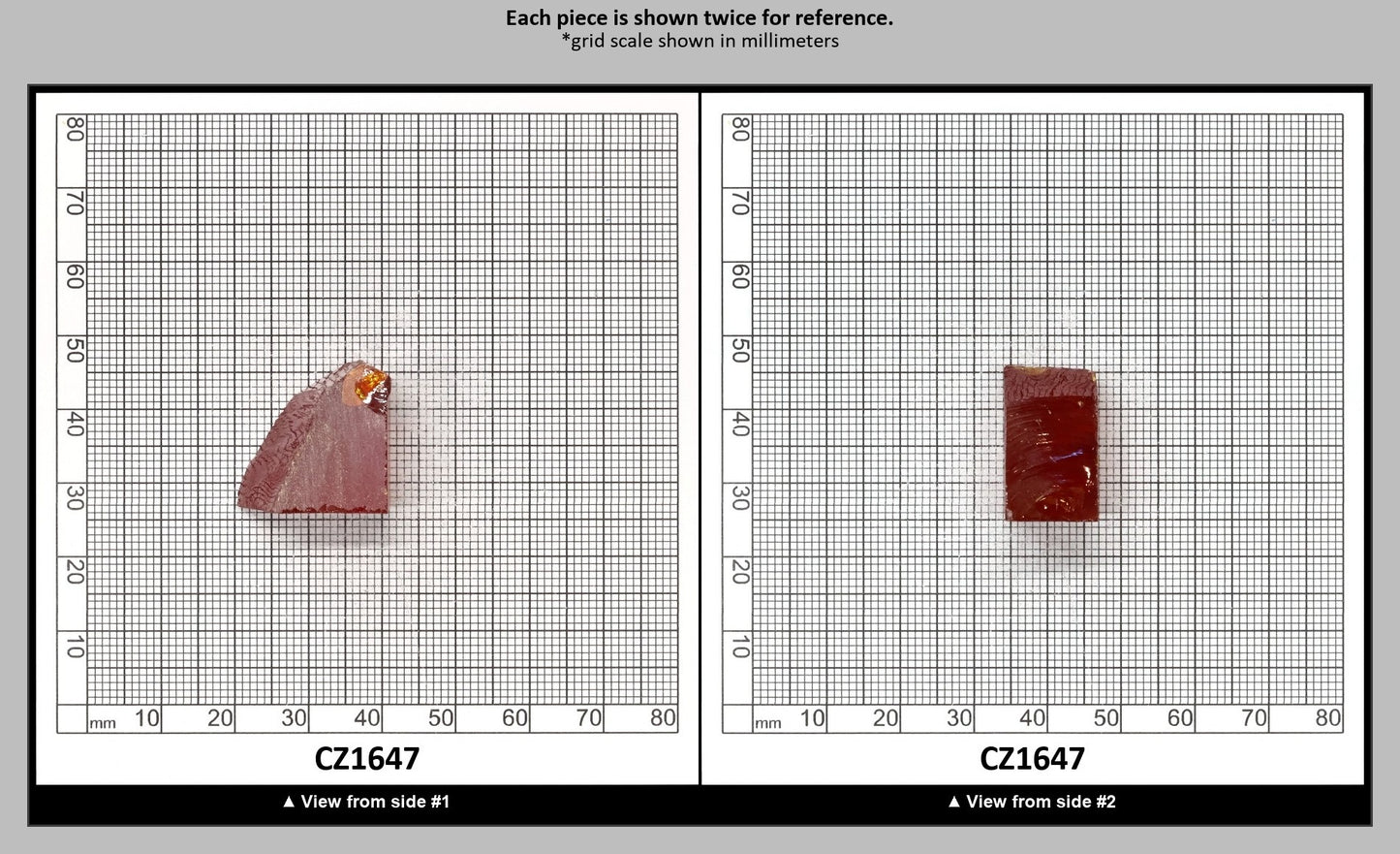Garnet Cubic Zirconia Faceting Rough for Gem Cutting - Various Sizes : CZ1647