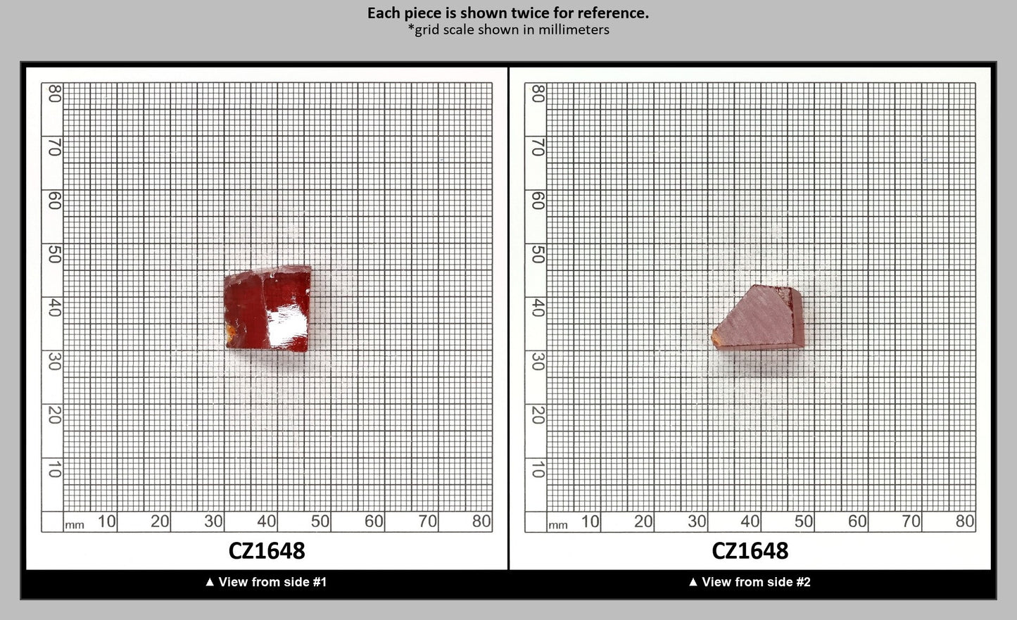 Garnet Cubic Zirconia Faceting Rough for Gem Cutting - Various Sizes : CZ1648