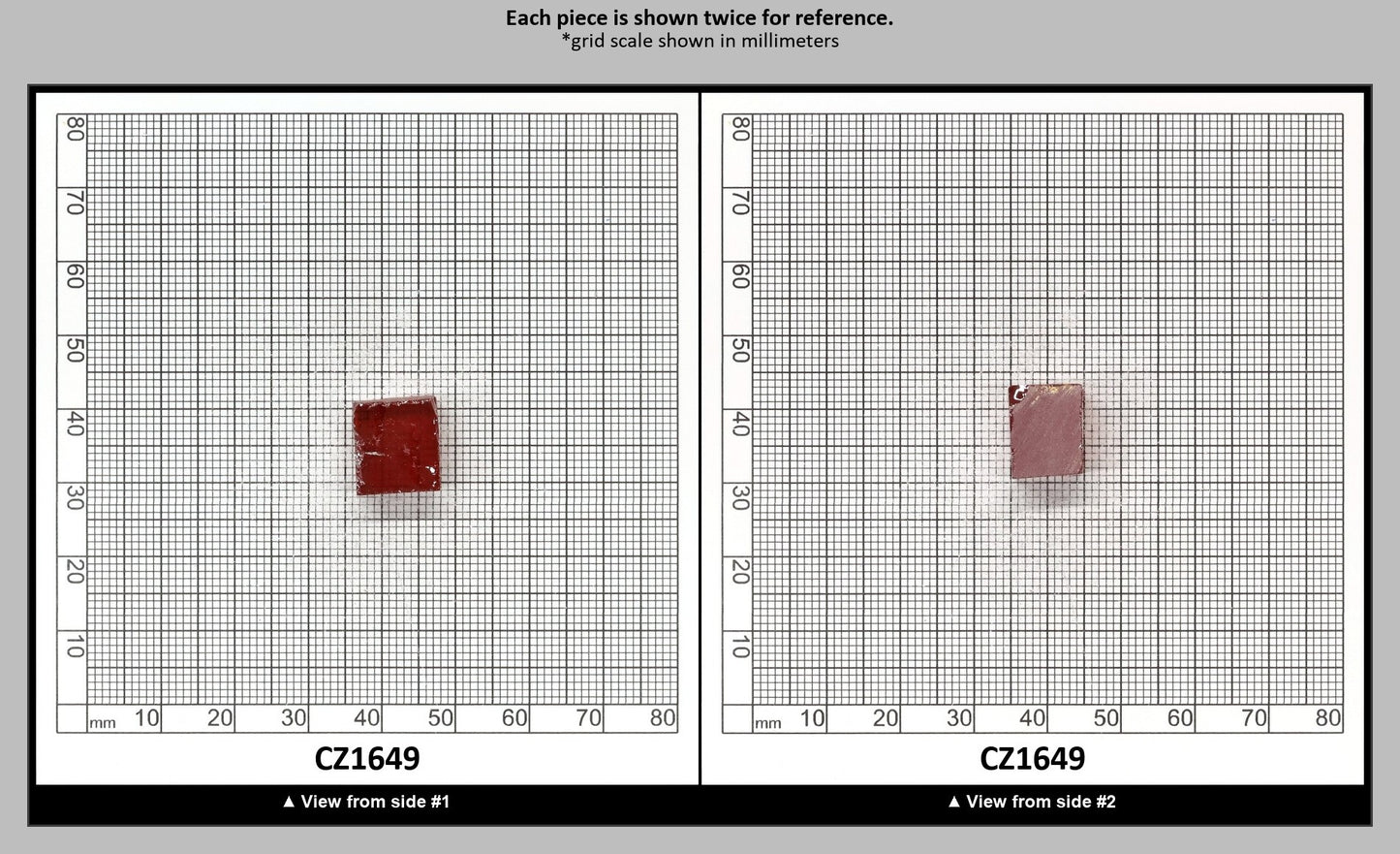 Garnet Cubic Zirconia Faceting Rough for Gem Cutting - Various Sizes : CZ1649