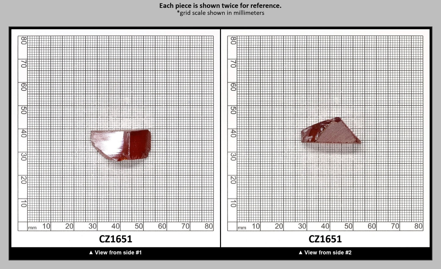 Garnet Cubic Zirconia Faceting Rough for Gem Cutting - Various Sizes : CZ1651