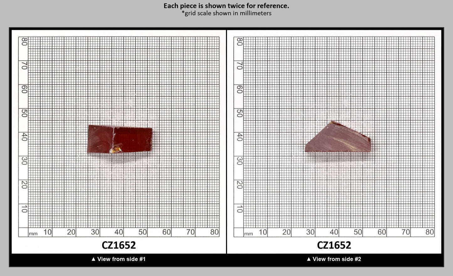 Garnet Cubic Zirconia Faceting Rough for Gem Cutting - Various Sizes : CZ1652