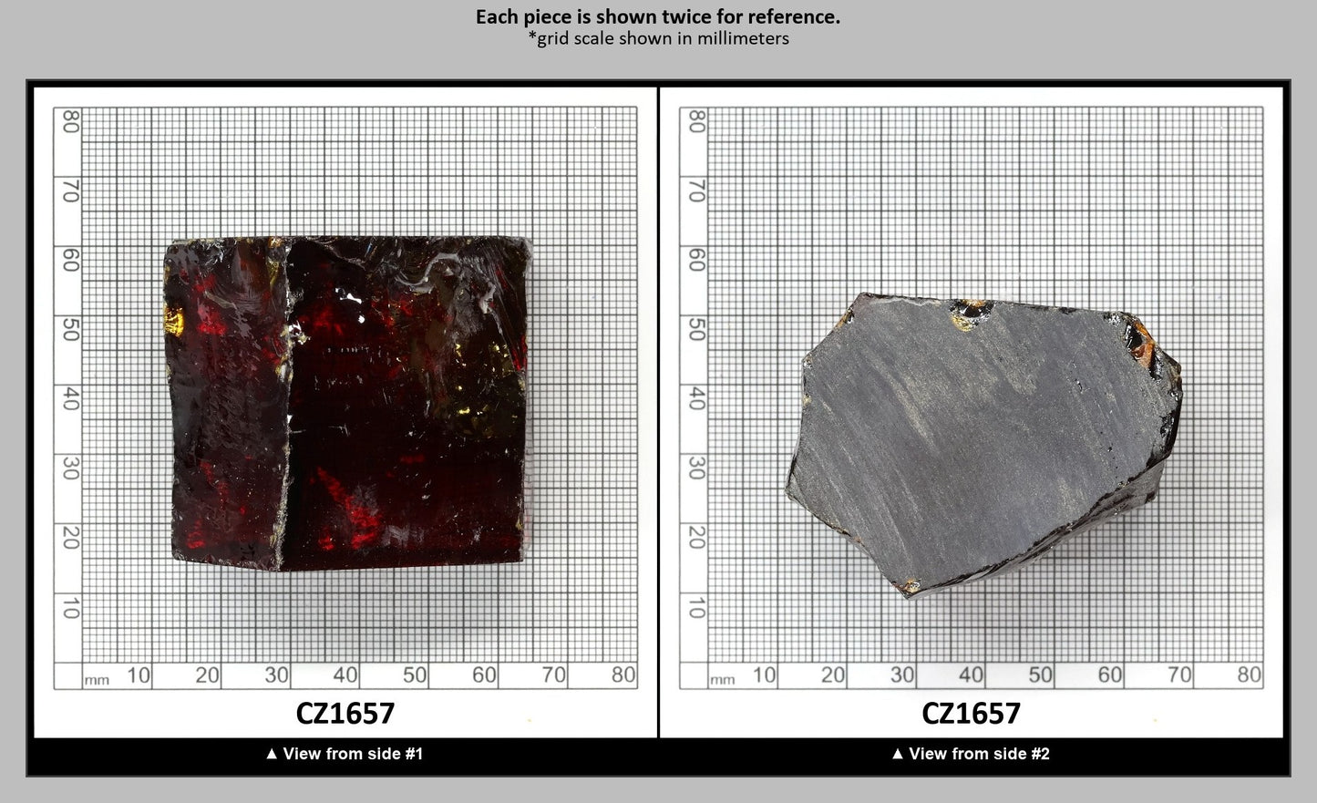 Garnet Cubic Zirconia Faceting Rough for Gem Cutting - Various Sizes : CZ1657