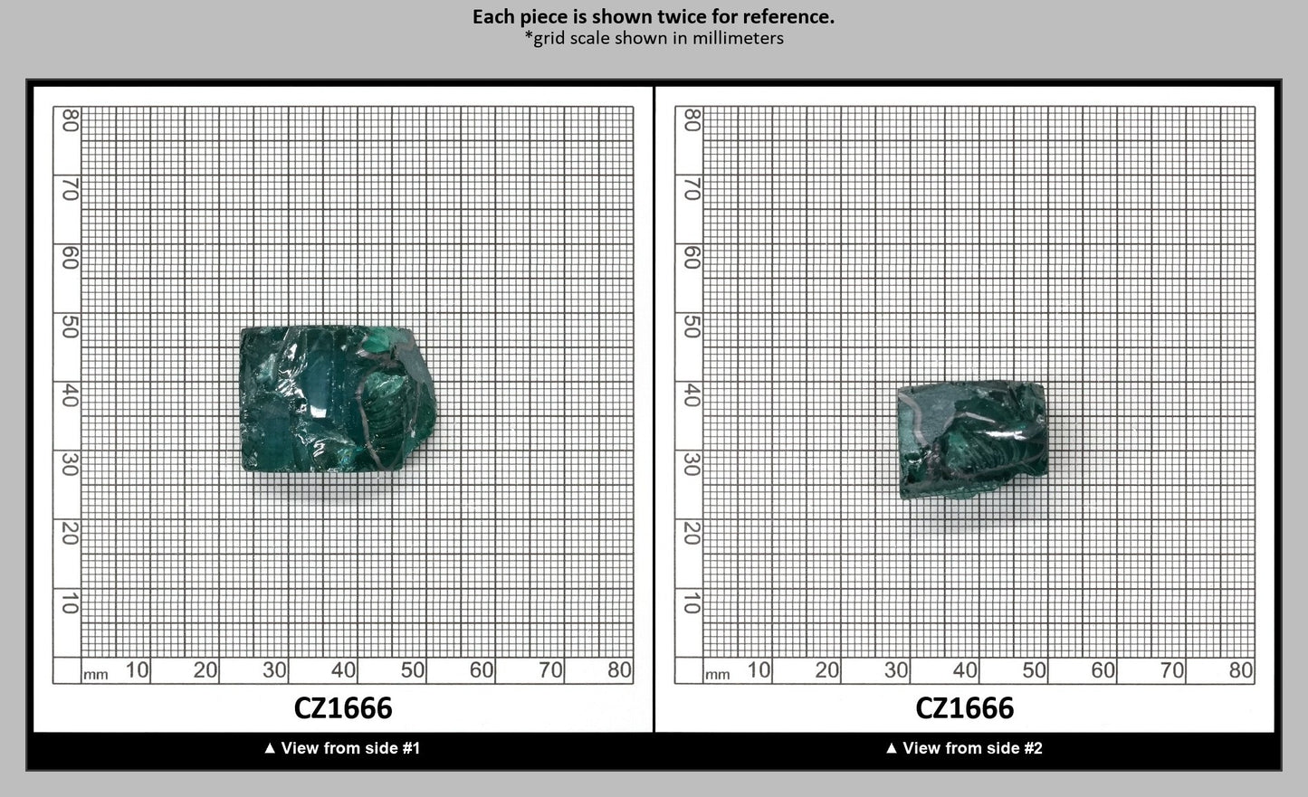 Teal Cubic Zirconia Faceting Rough for Gem Cutting - Various Sizes : CZ1666