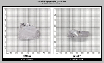 White Cubic Zirconia Faceting Rough for Gem Cutting - Various Sizes : CZ1667