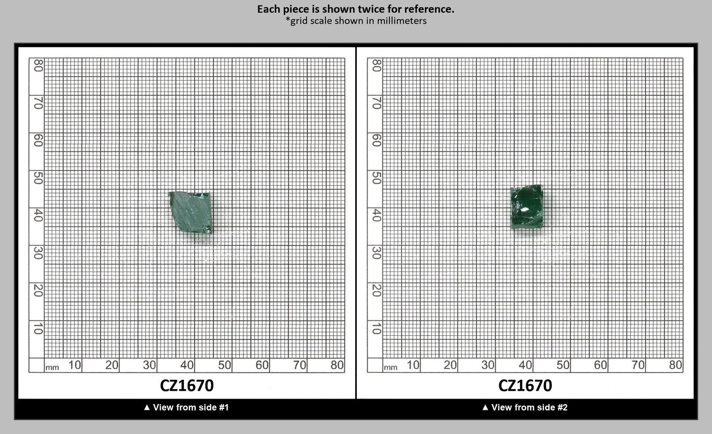 Emerald Cubic Zirconia Faceting Rough for Gem Cutting - Various Sizes : CZ1670