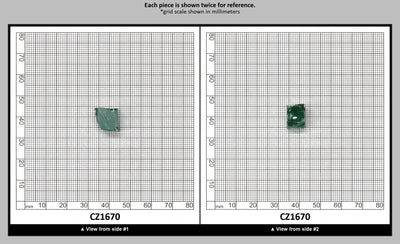 Emerald Cubic Zirconia Faceting Rough for Gem Cutting - Various Sizes : CZ1670