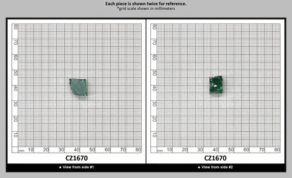 Emerald Cubic Zirconia Faceting Rough for Gem Cutting - Various Sizes : CZ1670