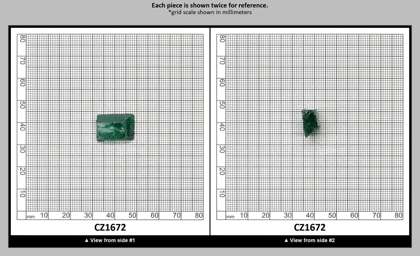 Emerald Cubic Zirconia Faceting Rough for Gem Cutting - Various Sizes : CZ1672