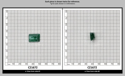 Emerald Cubic Zirconia Faceting Rough for Gem Cutting - Various Sizes : CZ1672