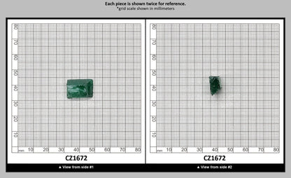 Emerald Cubic Zirconia Faceting Rough for Gem Cutting - Various Sizes : CZ1672