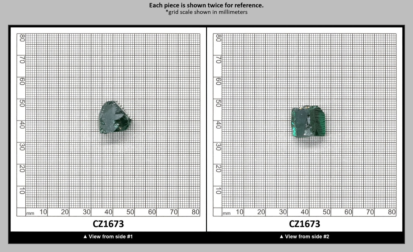 Emerald Cubic Zirconia Faceting Rough for Gem Cutting - Various Sizes : CZ1673