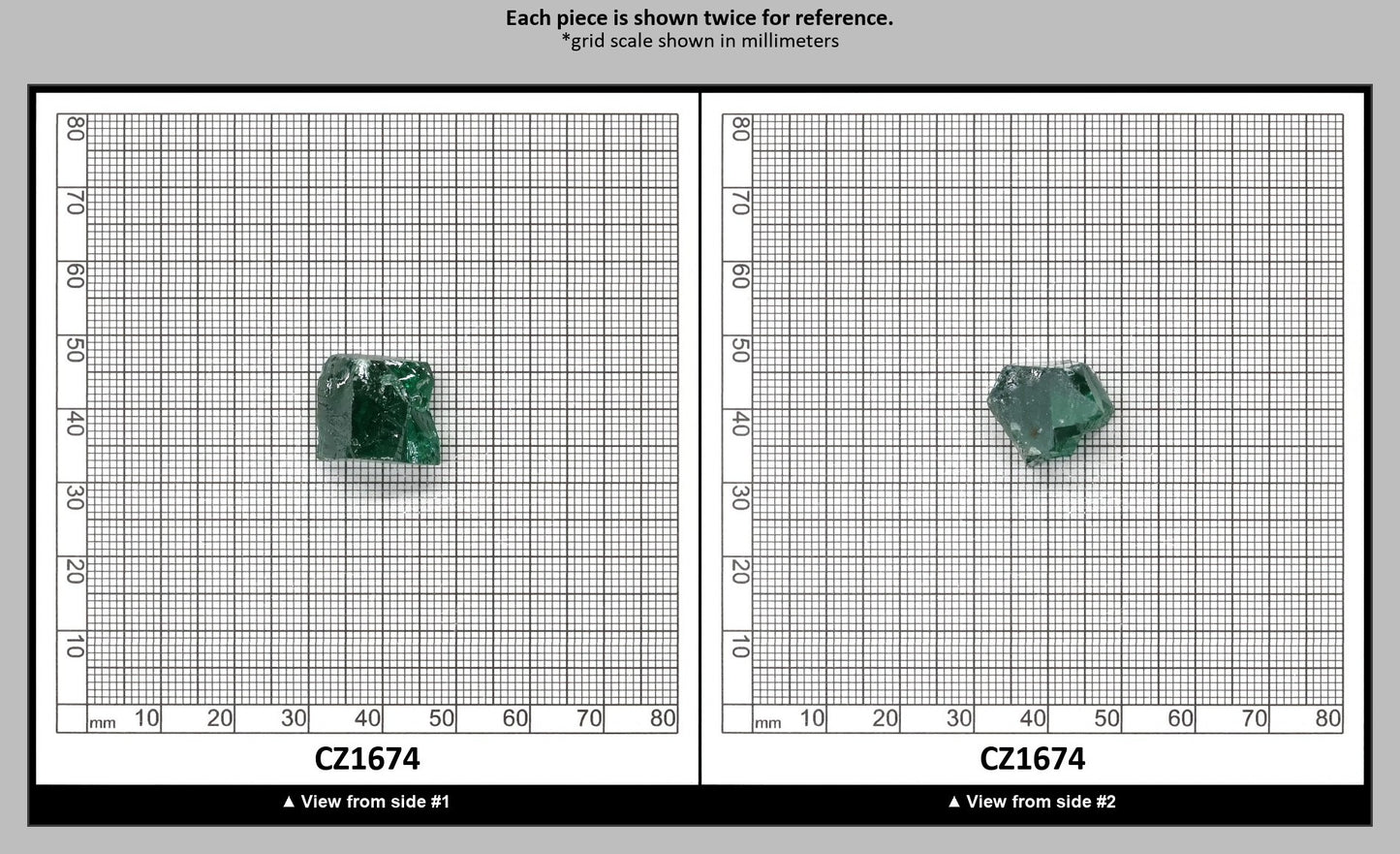 Emerald Cubic Zirconia Faceting Rough for Gem Cutting - Various Sizes : CZ1674