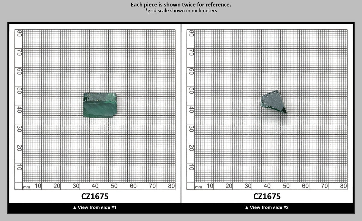 Emerald Cubic Zirconia Faceting Rough for Gem Cutting - Various Sizes : CZ1675