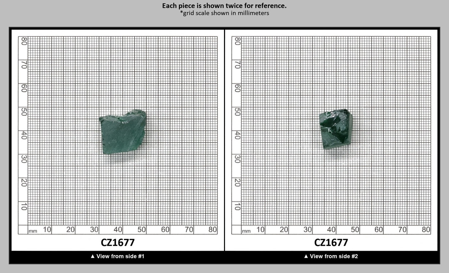 Emerald Cubic Zirconia Faceting Rough for Gem Cutting - Various Sizes : CZ1677
