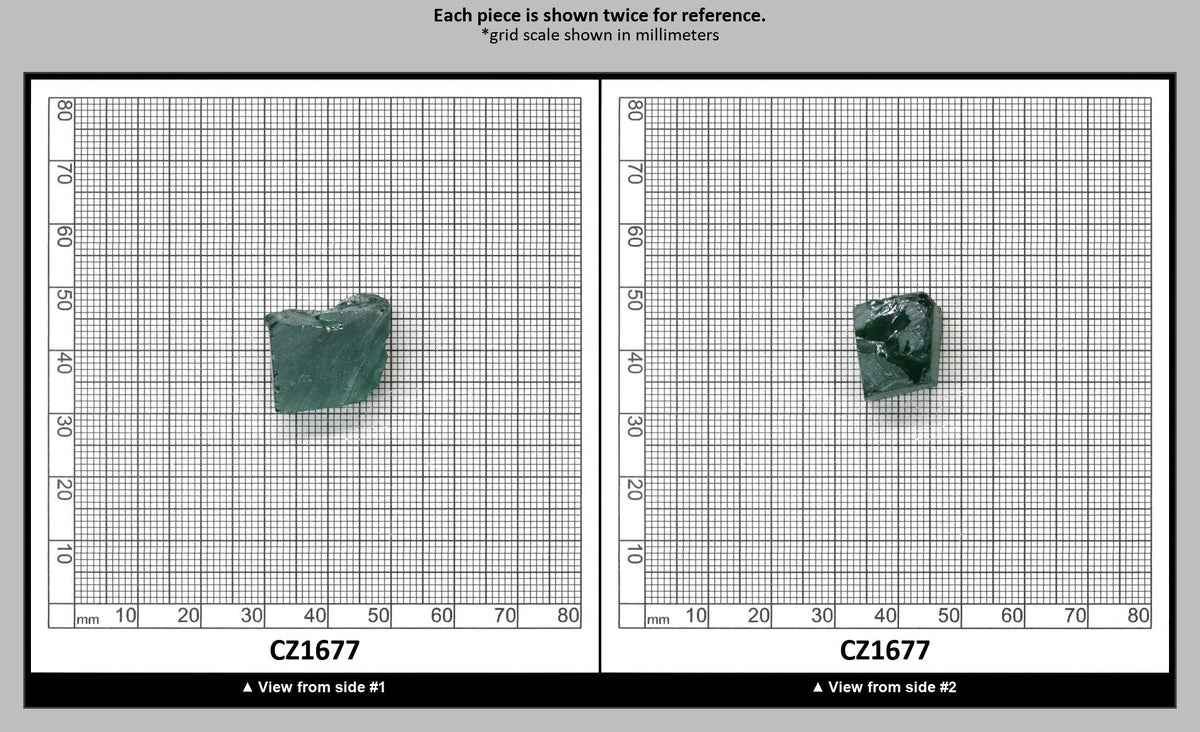 Emerald Cubic Zirconia Faceting Rough for Gem Cutting - Various Sizes : CZ1677