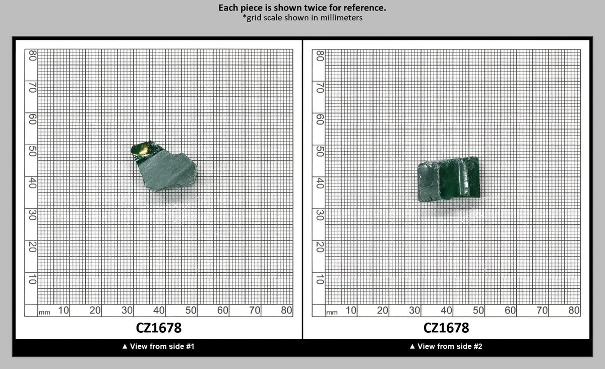 Emerald Cubic Zirconia Faceting Rough for Gem Cutting - Various Sizes : CZ1678
