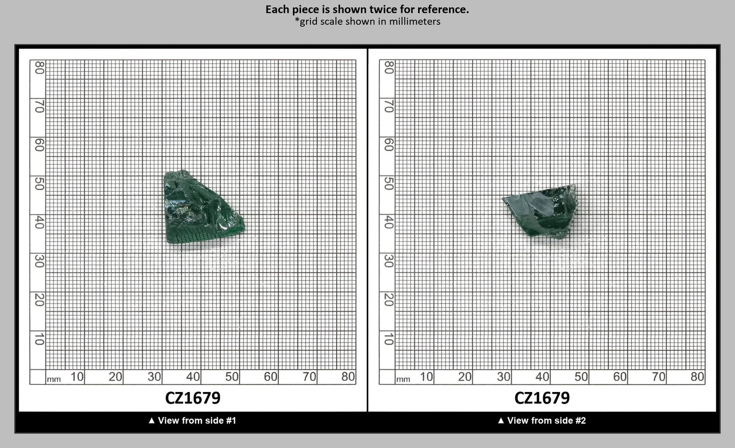 Emerald Cubic Zirconia Faceting Rough for Gem Cutting - Various Sizes : CZ1679
