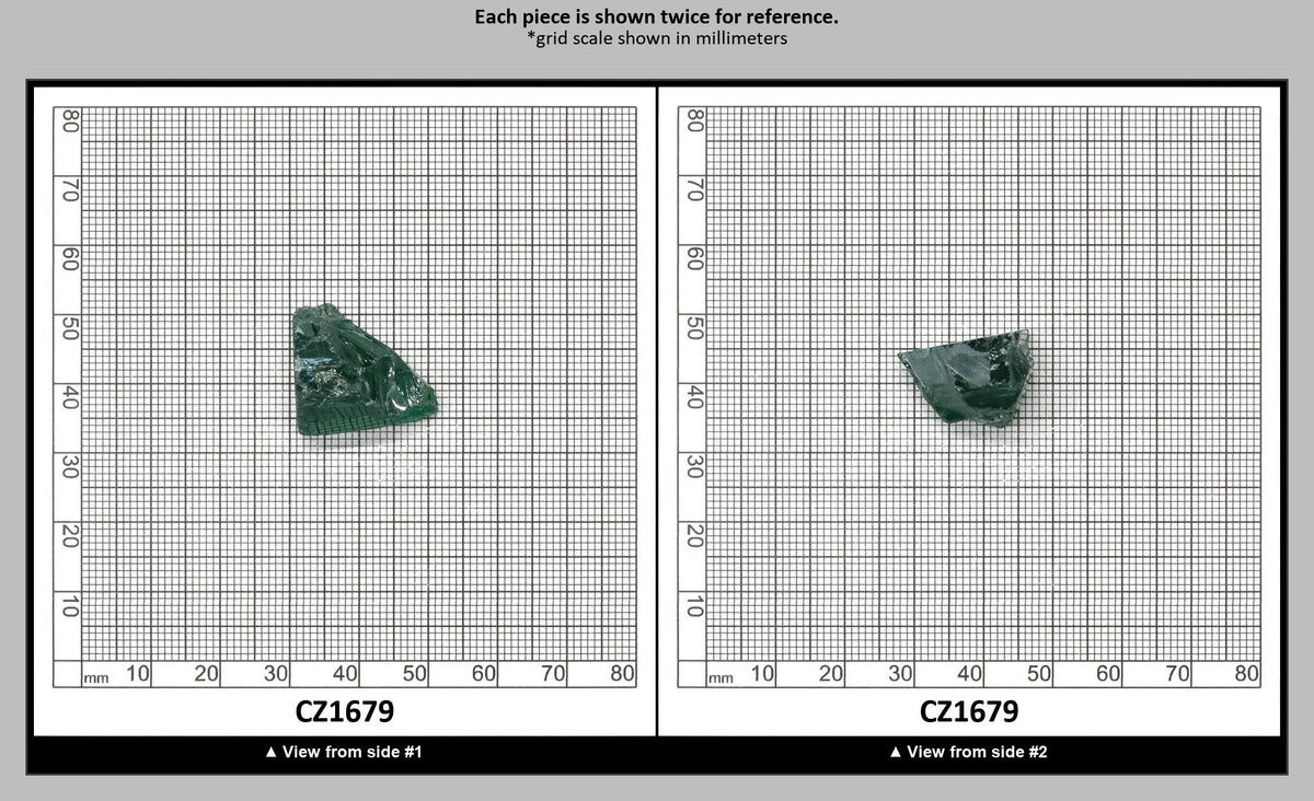 Emerald Cubic Zirconia Faceting Rough for Gem Cutting - Various Sizes : CZ1679
