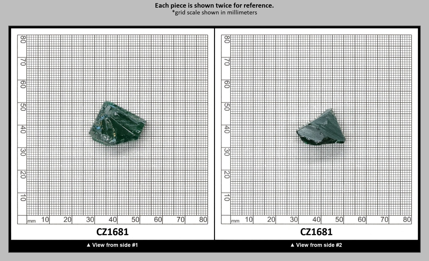 Emerald Cubic Zirconia Faceting Rough for Gem Cutting - Various Sizes : CZ1681
