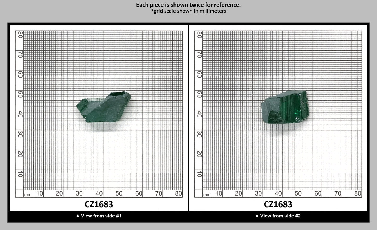 Emerald Cubic Zirconia Faceting Rough for Gem Cutting - Various Sizes : CZ1683