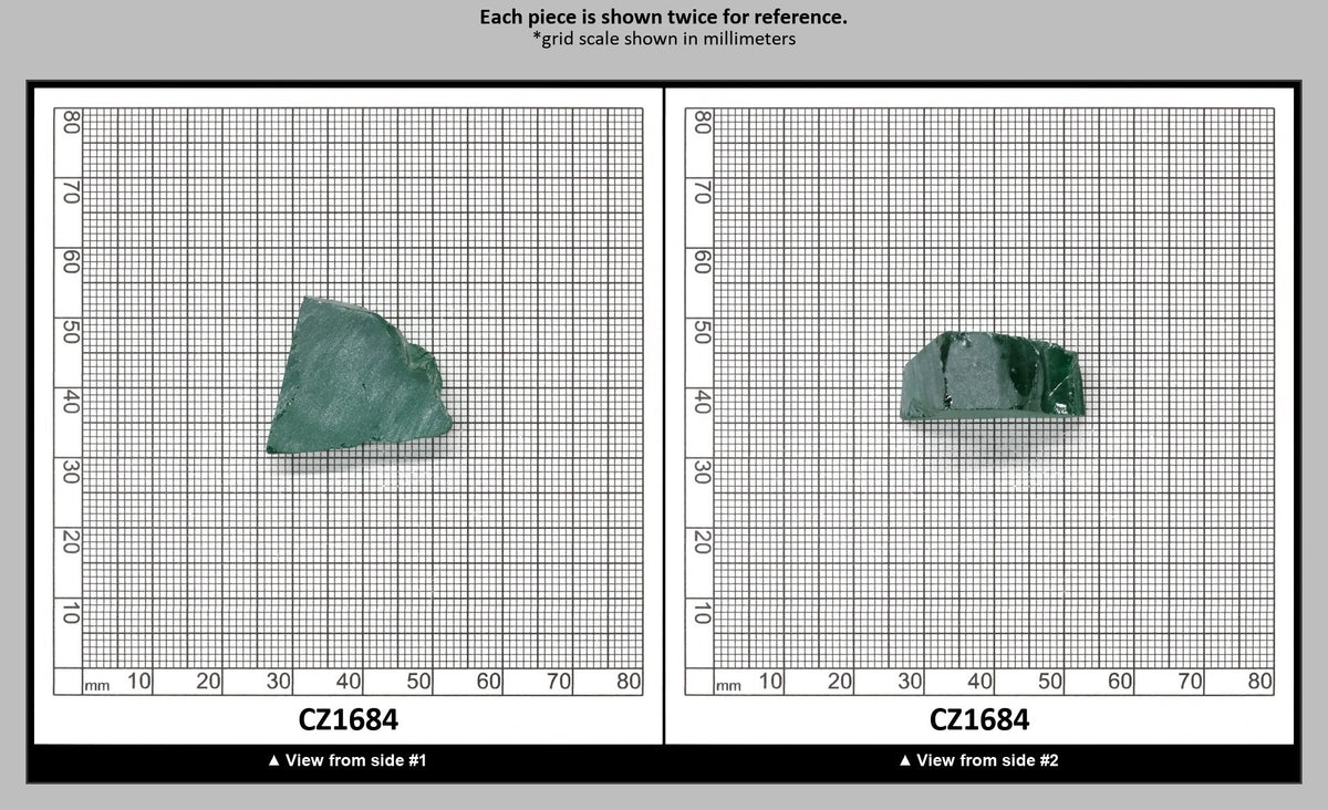 Emerald Cubic Zirconia Faceting Rough for Gem Cutting - Various Sizes : CZ1684