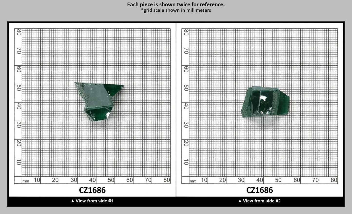 Emerald Cubic Zirconia Faceting Rough for Gem Cutting - Various Sizes : CZ1686