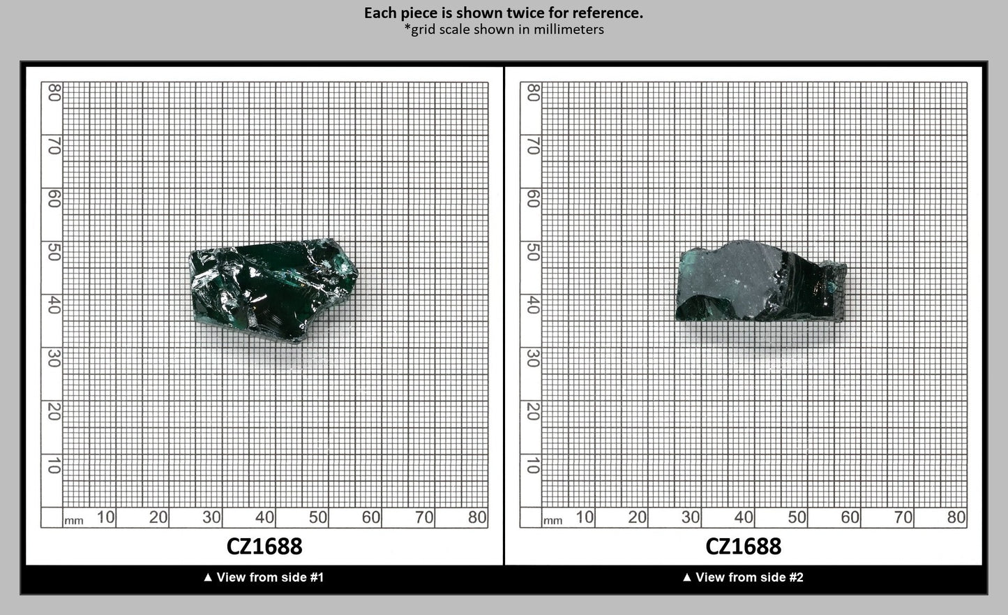Emerald Cubic Zirconia Faceting Rough for Gem Cutting - Various Sizes : CZ1688