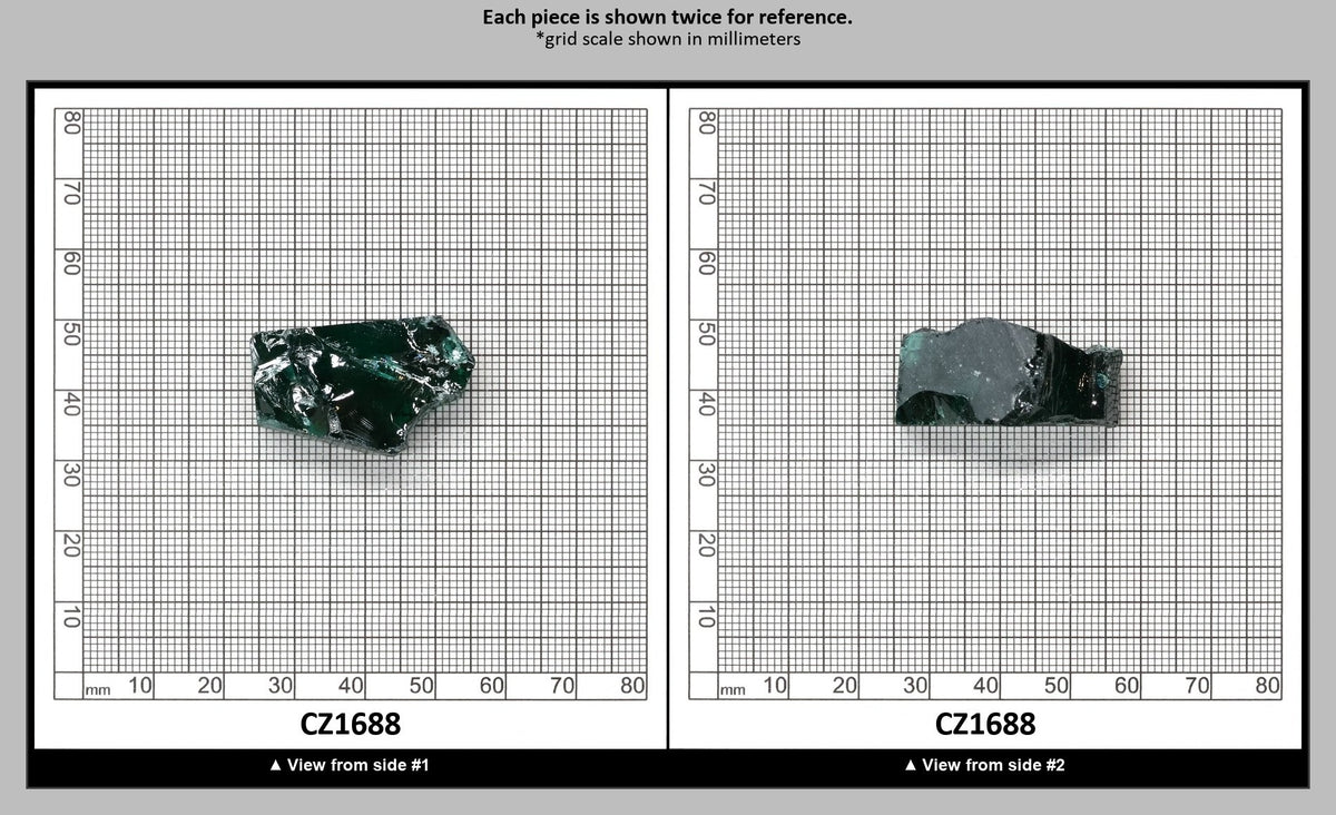 Emerald Cubic Zirconia Faceting Rough for Gem Cutting - Various Sizes : CZ1688