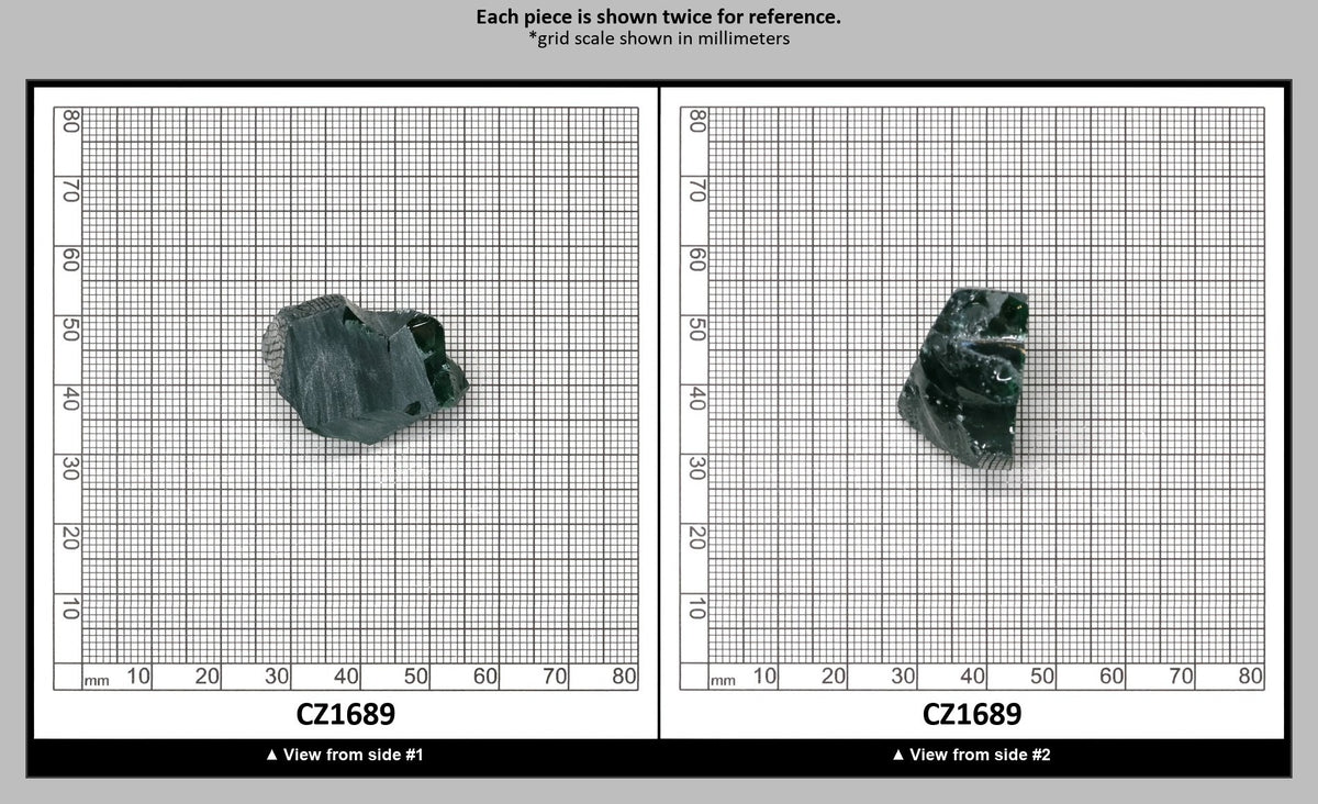 Emerald Cubic Zirconia Faceting Rough for Gem Cutting - Various Sizes : CZ1689