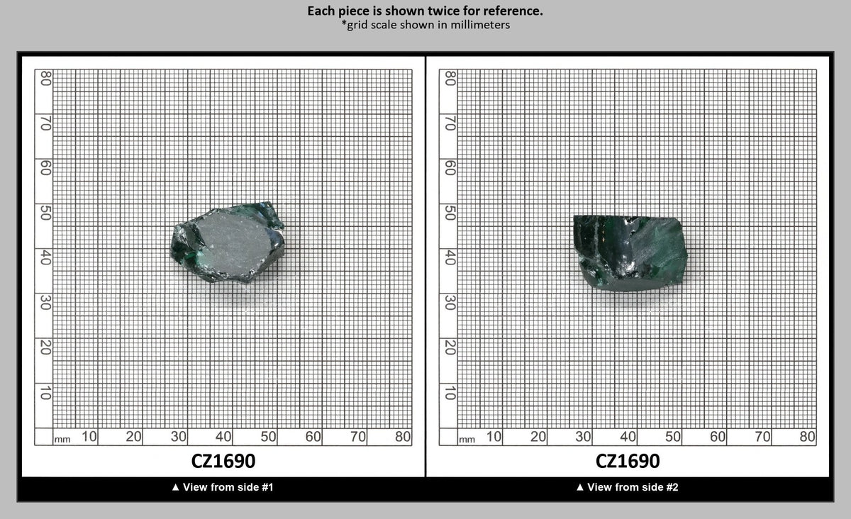 Emerald Cubic Zirconia Faceting Rough for Gem Cutting - Various Sizes : CZ1690