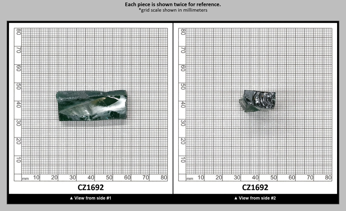 Emerald Cubic Zirconia Faceting Rough for Gem Cutting - Various Sizes : CZ1692