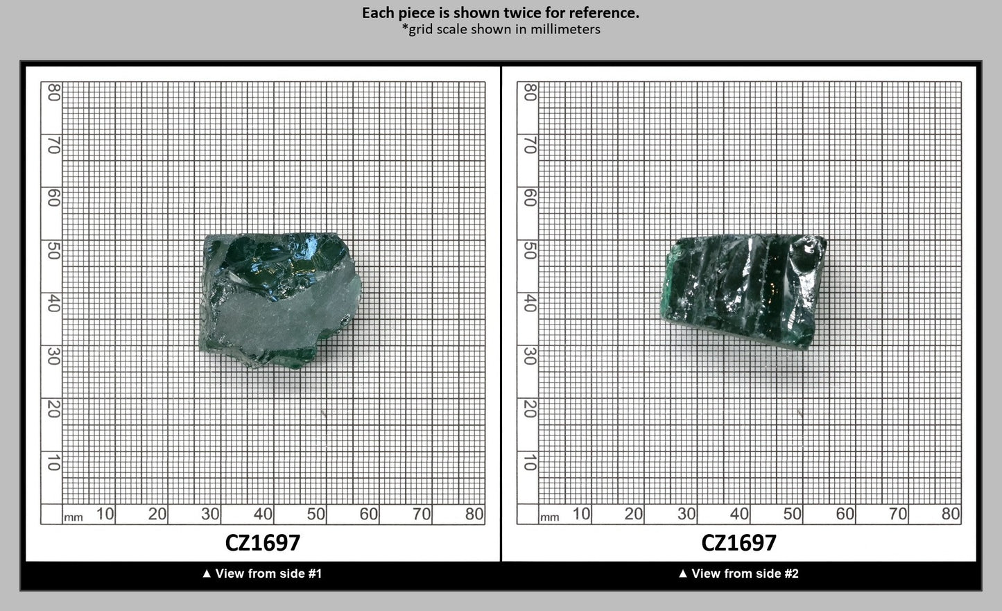Emerald Cubic Zirconia Faceting Rough for Gem Cutting - Various Sizes : CZ1697