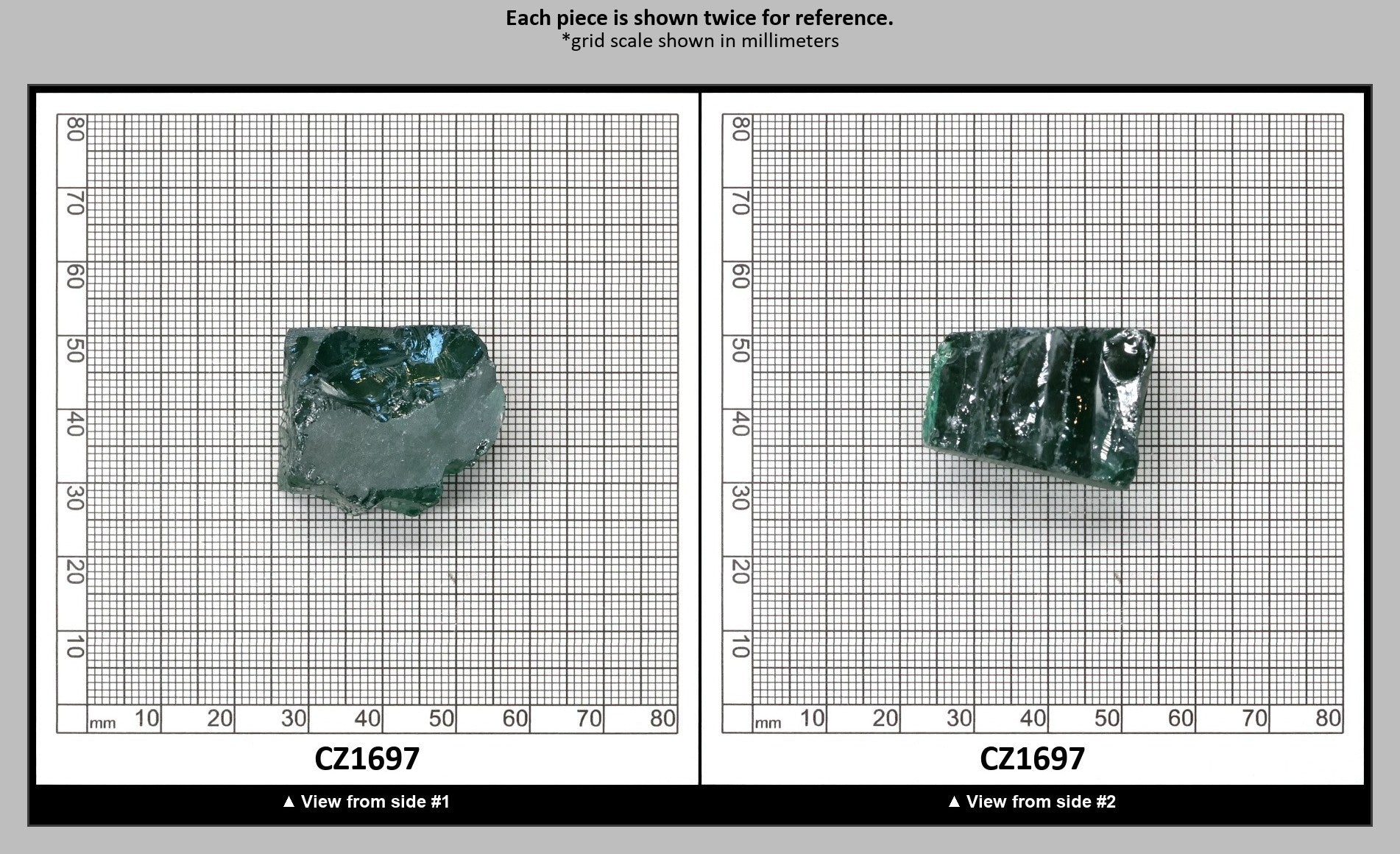 Emerald Cubic Zirconia Faceting Rough for Gem Cutting - Various Sizes : CZ1697
