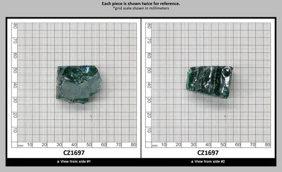 Emerald Cubic Zirconia Faceting Rough for Gem Cutting - Various Sizes : CZ1697