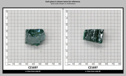 Emerald Cubic Zirconia Faceting Rough for Gem Cutting - Various Sizes : CZ1697