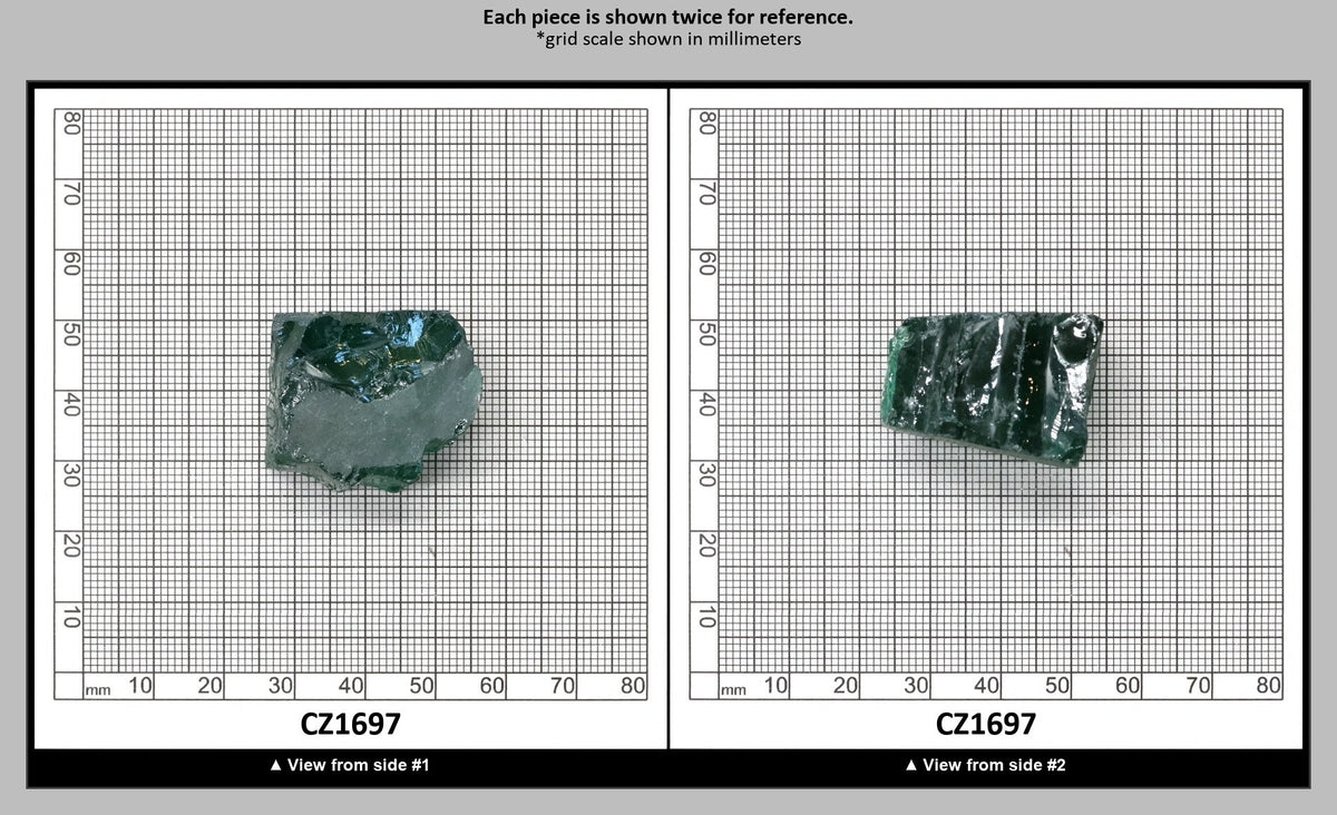 Emerald Cubic Zirconia Faceting Rough for Gem Cutting - Various Sizes : CZ1697