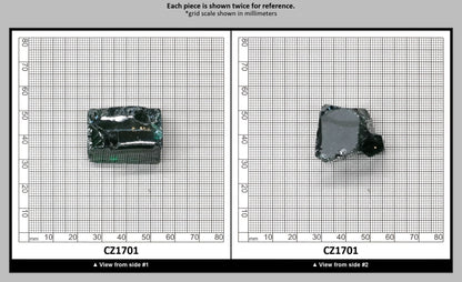 Emerald Cubic Zirconia Faceting Rough for Gem Cutting - Various Sizes : CZ1701