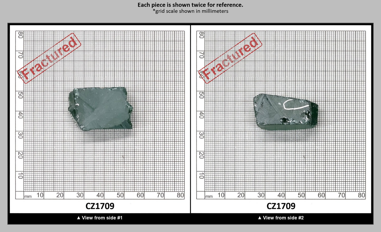 Emerald Cubic Zirconia Faceting Rough for Gem Cutting - Various Sizes : CZ1709