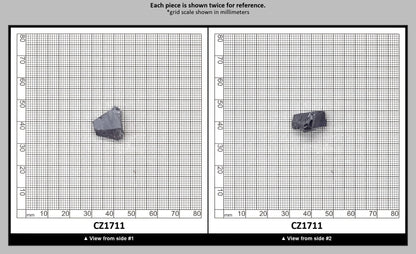 Ocean Grey Diamond Cubic Zirconia Faceting Rough for Gem Cutting - Various Sizes : CZ1711