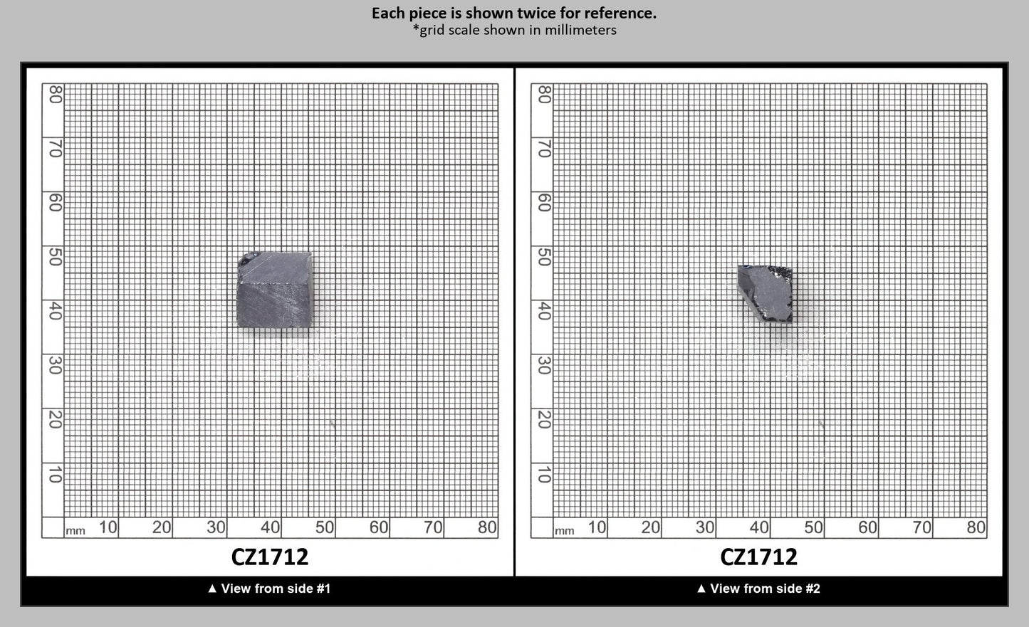 Ocean Grey Diamond Cubic Zirconia Faceting Rough for Gem Cutting - Various Sizes : CZ1712