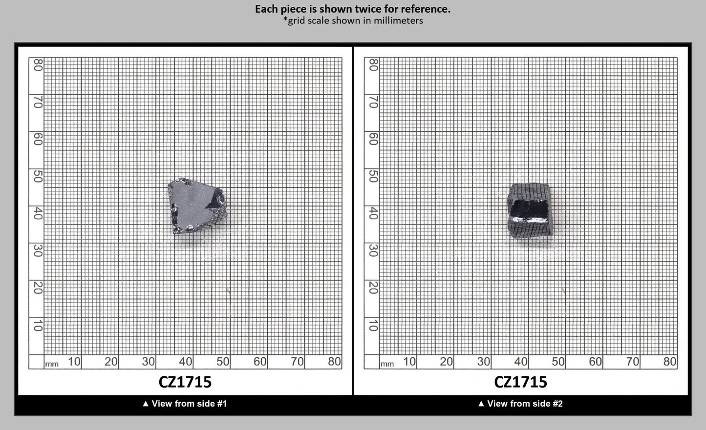 Ocean Grey Diamond Cubic Zirconia Faceting Rough for Gem Cutting - Various Sizes : CZ1715