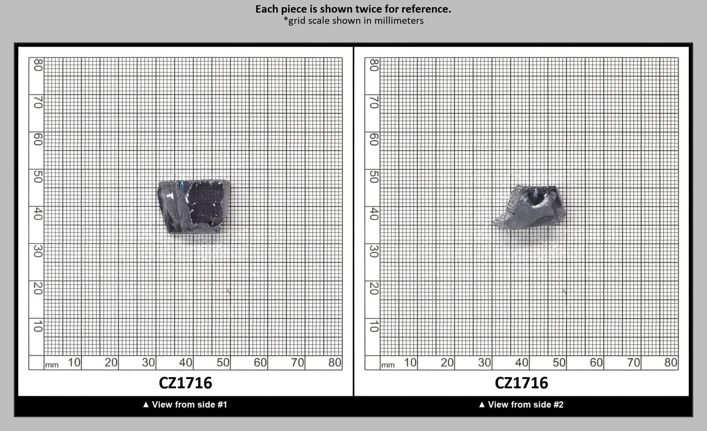 Ocean Grey Diamond Cubic Zirconia Faceting Rough for Gem Cutting - Various Sizes : CZ1716