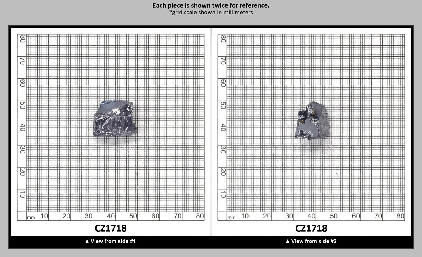 Ocean Grey Diamond Cubic Zirconia Faceting Rough for Gem Cutting - Various Sizes : CZ1718
