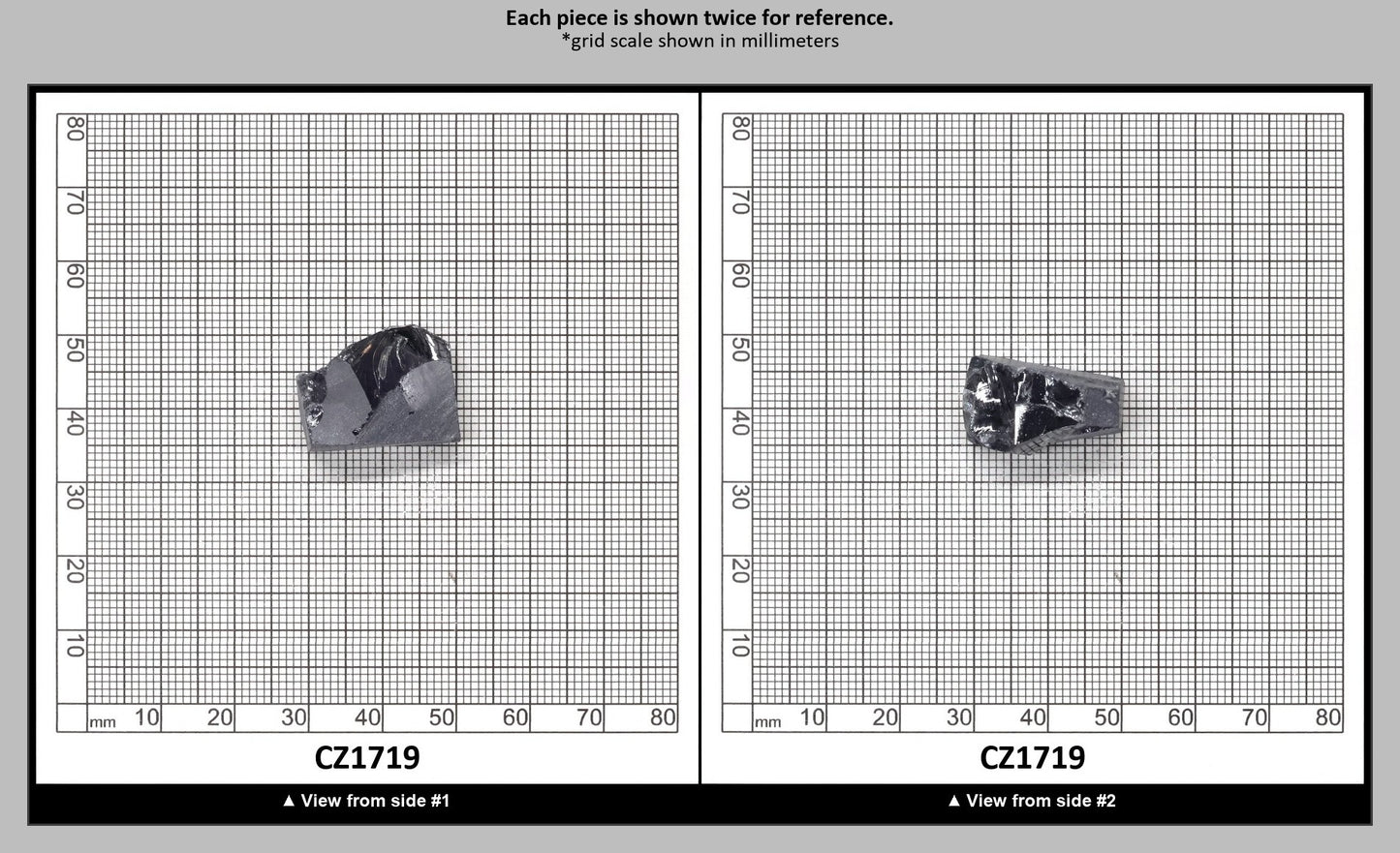 Ocean Grey Diamond Cubic Zirconia Faceting Rough for Gem Cutting - Various Sizes : CZ1719